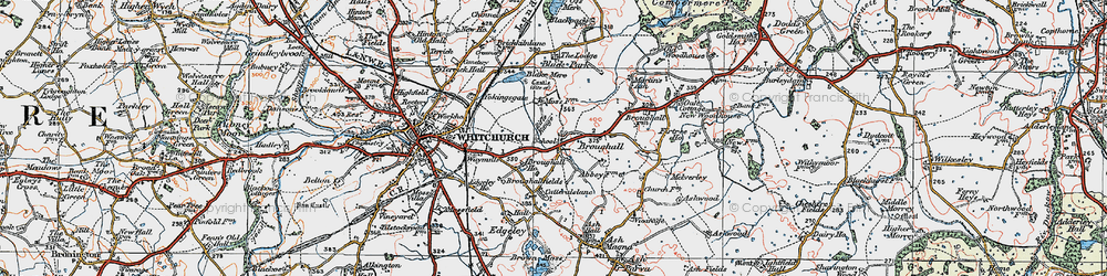 Old map of Black Park in 1921