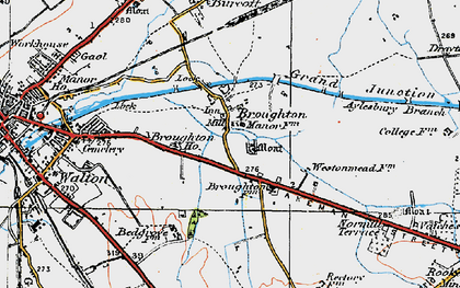 Old map of Broughton in 1919