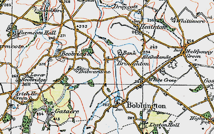 Old map of White Cross in 1921