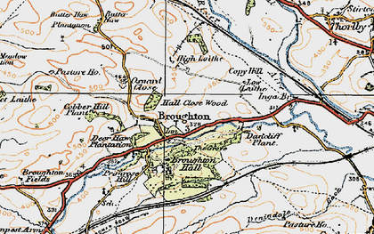 Old map of Broughton in 1925