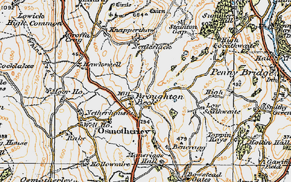 Old map of Blade Moss in 1925