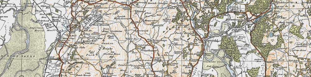 Old map of Blade Moss in 1925