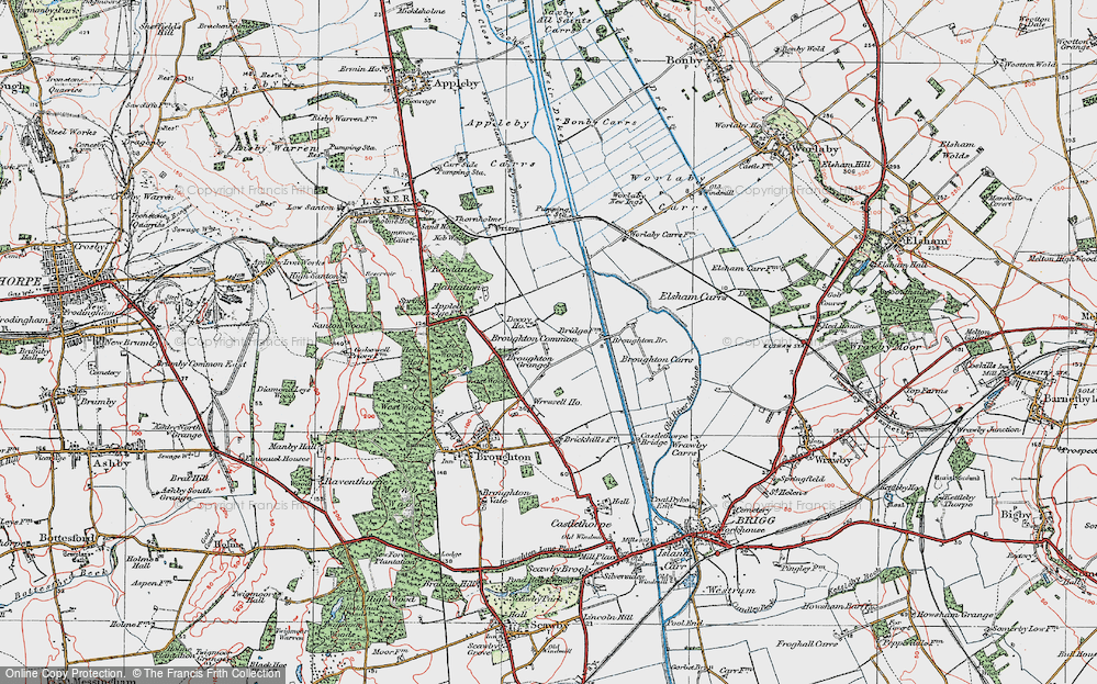 Old Map of Broughton Common, 1923 in 1923