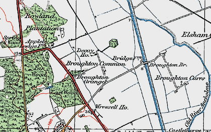 Old map of Broughton Carrs in 1923