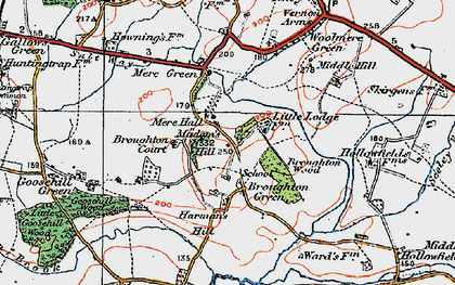 Old map of Broughton Green in 1919