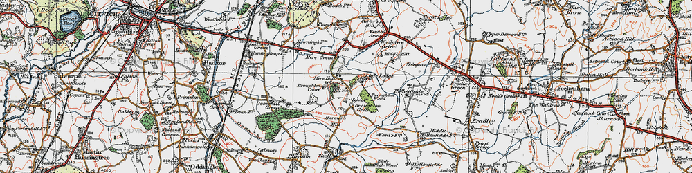 Old map of Becknor Manor in 1919