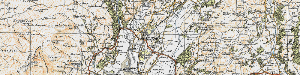 Old map of Broughton in Furness in 1925
