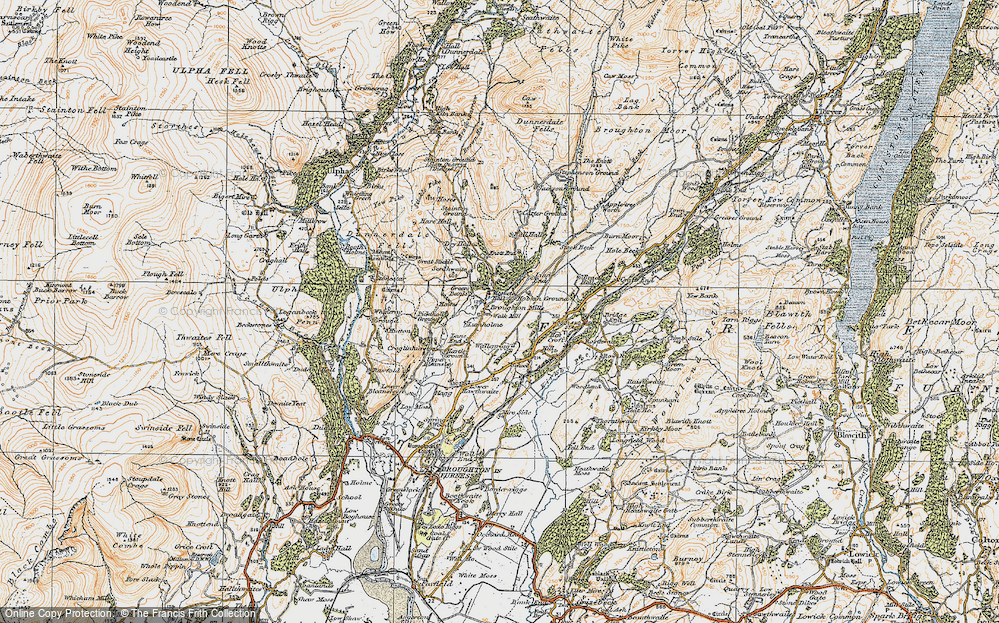 Old Map of Historic Map covering Lind End in 1925