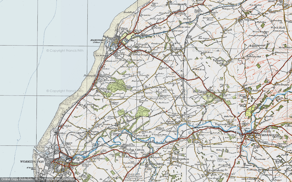 Old Map of Broughton Moor, 1925 in 1925