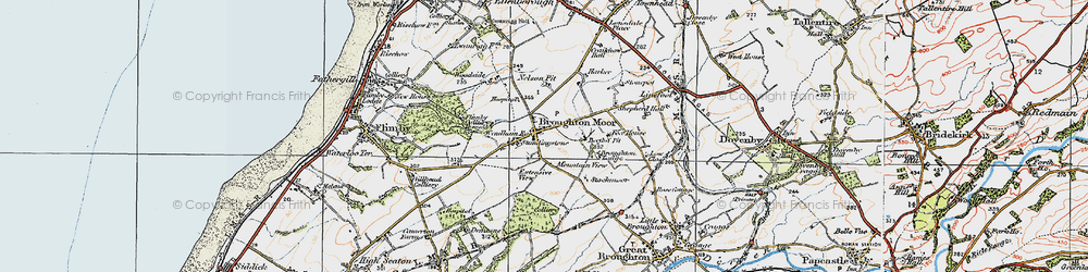 Old map of Broughton Moor in 1925