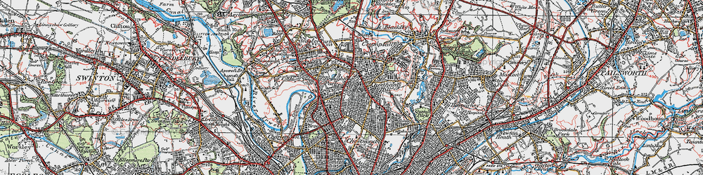 Old map of Broughton Park in 1924