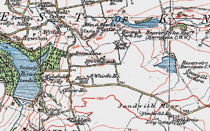Old map of Beaver Dyke Resrs in 1925