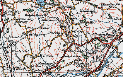 Old map of Brown Edge in 1921