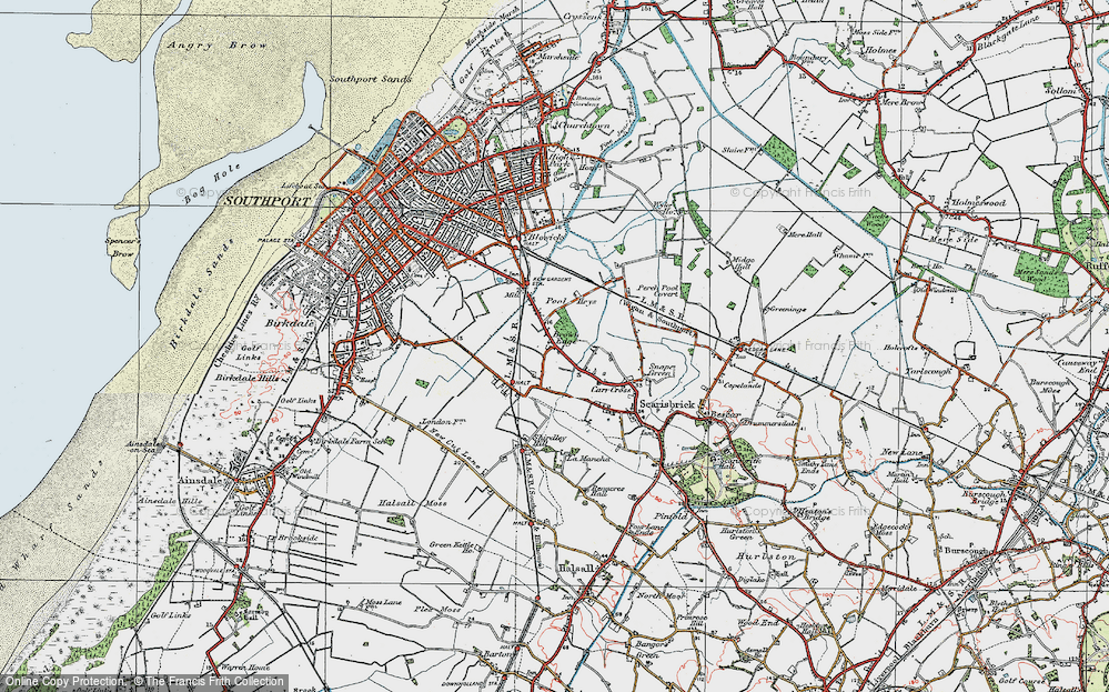 Old Map of Brown Edge, 1924 in 1924
