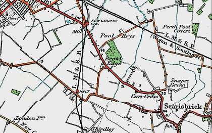 Old map of Brown Edge in 1924