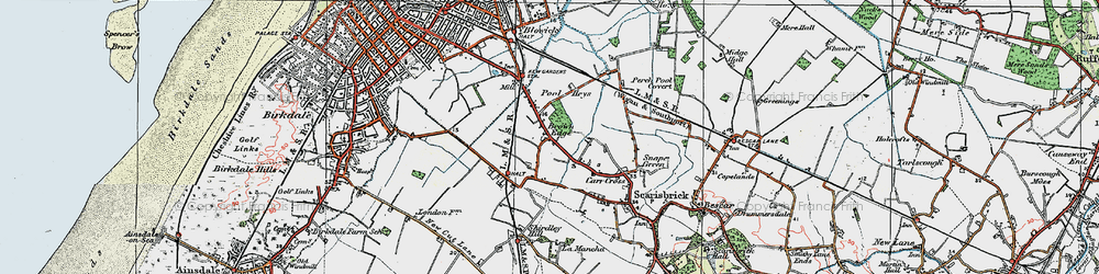 Old map of Brown Edge in 1924