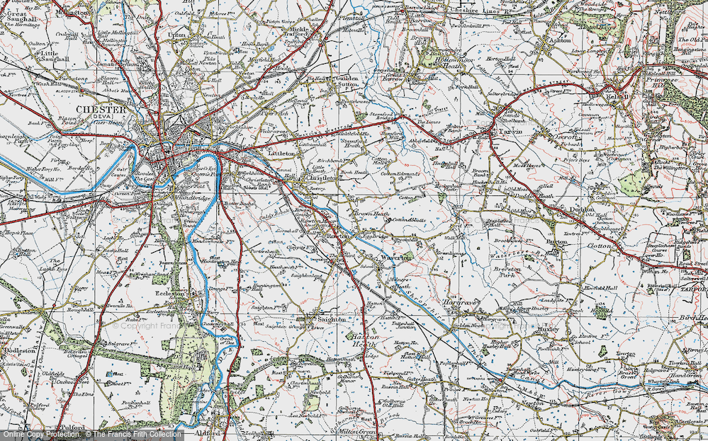 Old Map of Brown Heath, 1924 in 1924