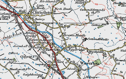 Old map of Brown Heath in 1924
