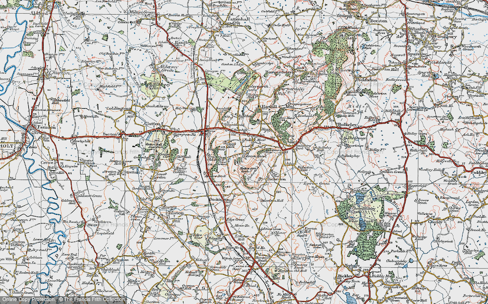 Old Map of Brown Knowl, 1921 in 1921