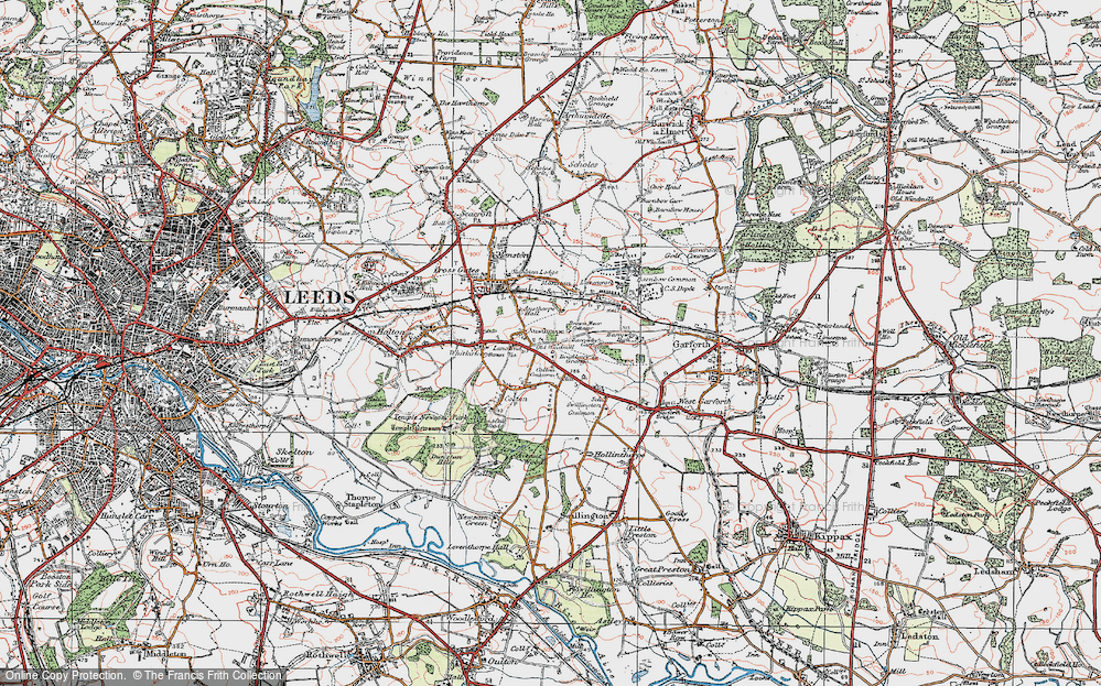 Old Map of Brown Moor, 1925 in 1925