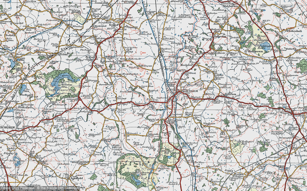 Old Map of Brown's Bank, 1921 in 1921