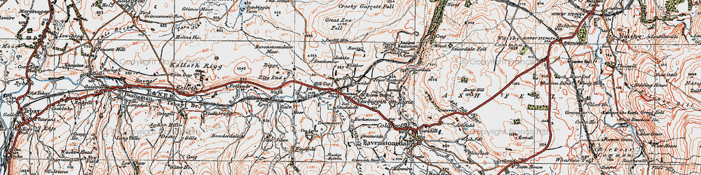 Old map of Begin Hill in 1925