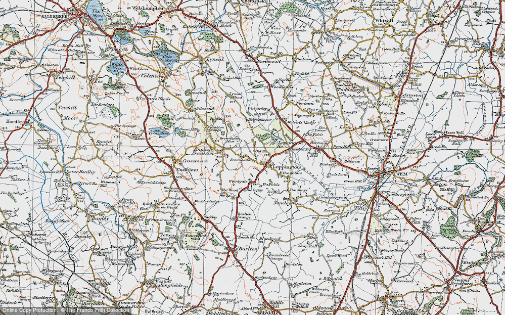 Old Map of Brownheath, 1921 in 1921