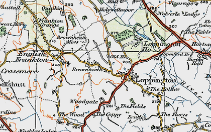 Old map of Brownheath in 1921