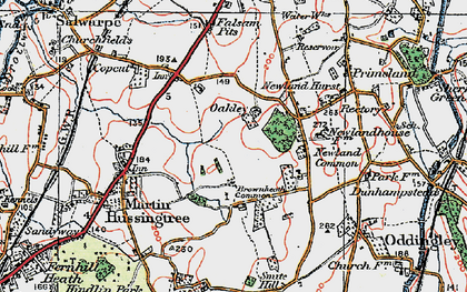 Old map of Brownheath Common in 1919