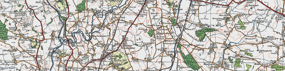 Old map of Brownheath Common in 1919