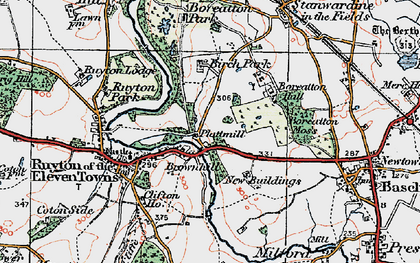 Old map of Birch Park in 1921