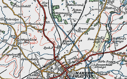 Old map of Brownhills in 1921