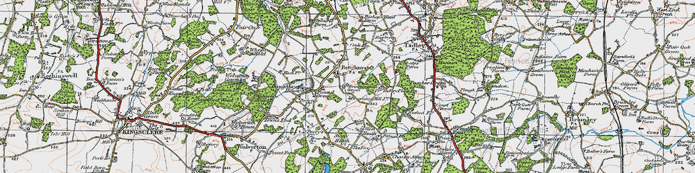 Old map of Browninghill Green in 1919