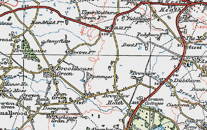 Old map of Brownlow in 1923