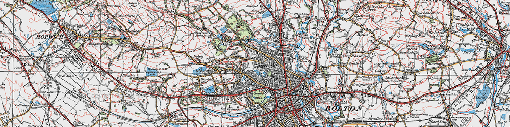 Old map of Brownlow Fold in 1924