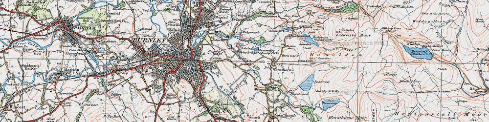 Old map of Brownside in 1924