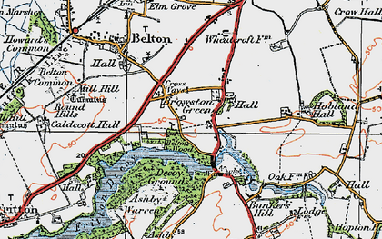 Old map of Belton Wood in 1922
