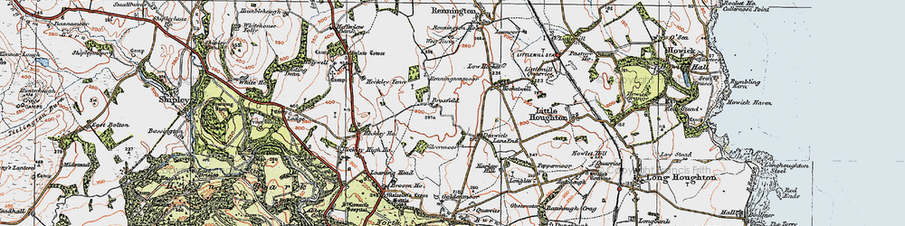 Old map of Broxfield in 1926