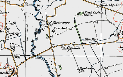 Old map of Broxholme in 1923