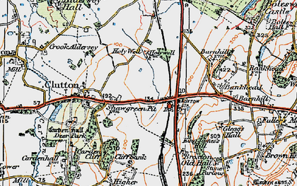 Old map of Broxton in 1924