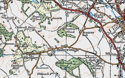 Old map of Broxtowe in 1921