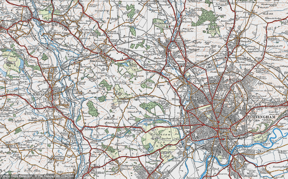 Historic Ordnance Survey Map of Broxtowe, 1921