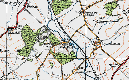 Old map of Bruern Abbey in 1919