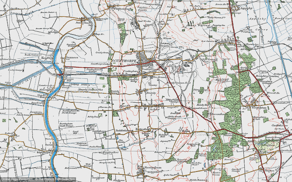 Old Map of Brumby, 1923 in 1923