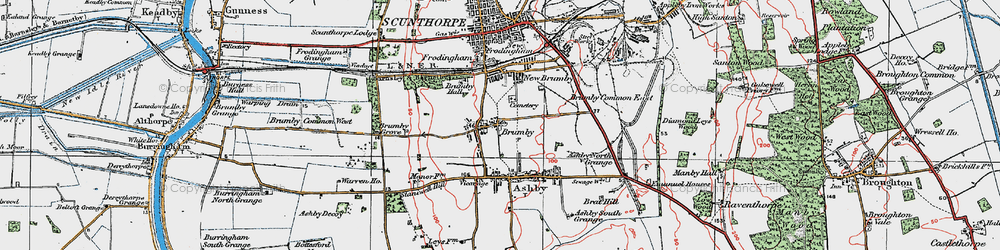 Old map of Brumby in 1923