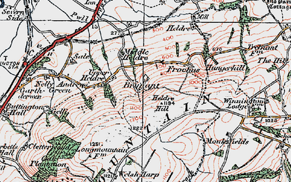 Old map of Brunant in 1921