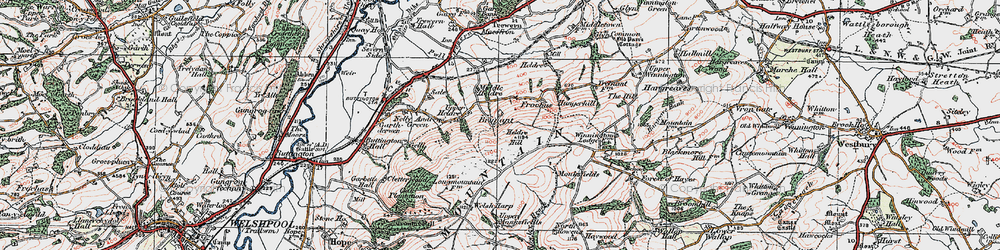 Old map of Brunant in 1921