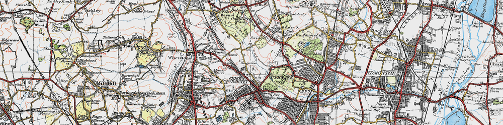 Old map of Brunswick Park in 1920