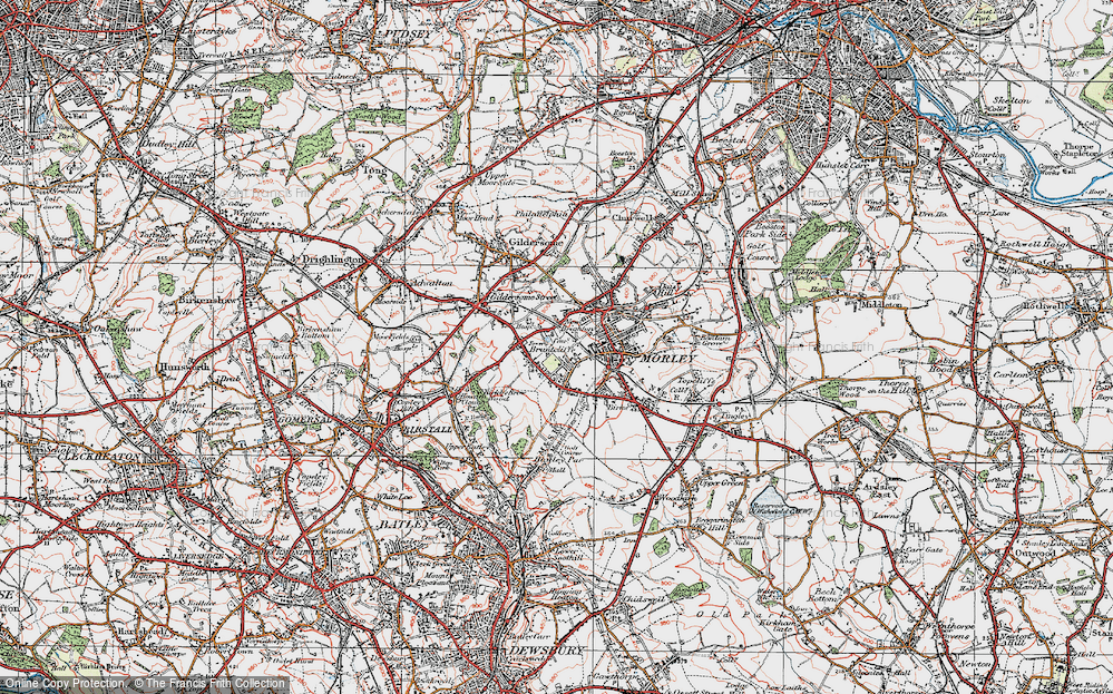 Old Map of Bruntcliffe, 1925 in 1925