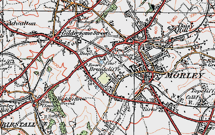 Old map of Bruntcliffe in 1925
